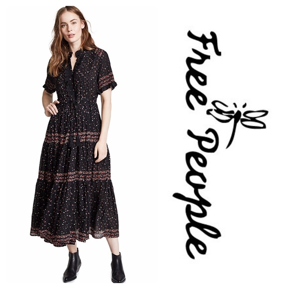 free people rare feeling pleated printed dress
